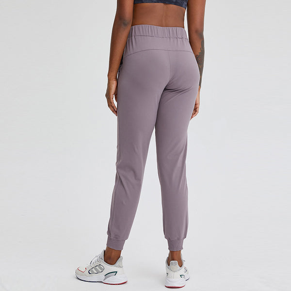 Leggings Deportivos Cintura Elástica Pierna Recta - Pantalón Capri Casual