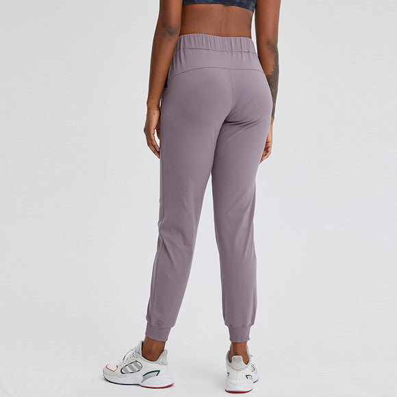 Leggings Deportivos Cintura Elástica Pierna Recta - Pantalón Capri Casual