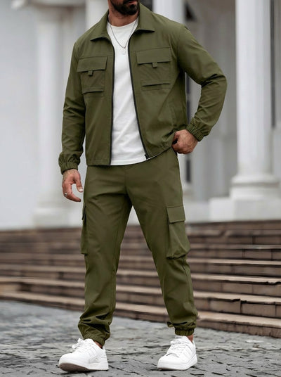 Conjunto de Trabajo Casual: Chamarra y Pantalón con Cierre - Image 18