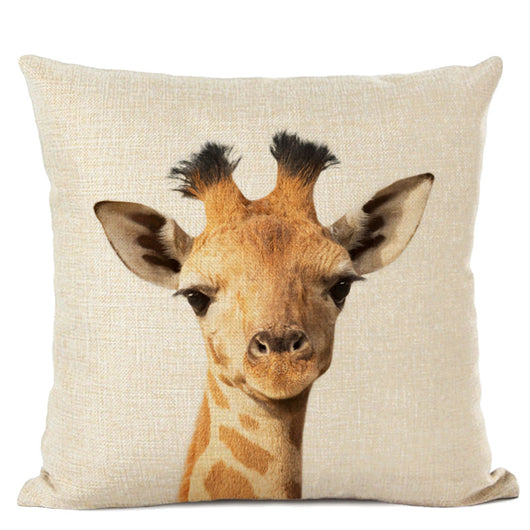 Funda de Almohada Lino con Diseño Animal - Loro y Venado - Image 9