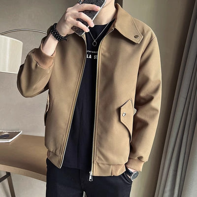 Chaqueta Casual para Hombre en Tono Café - Perfecta para Primavera y Otoño - Image 6