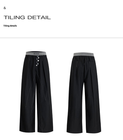 Pantalón Casual Relajado con Diseño de Botones Abiertos - Image 9