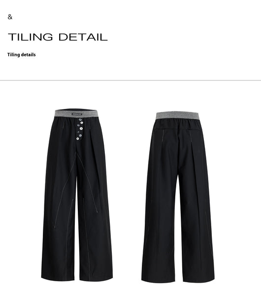 Pantalón Casual Relajado con Diseño de Botones Abiertos - Image 9