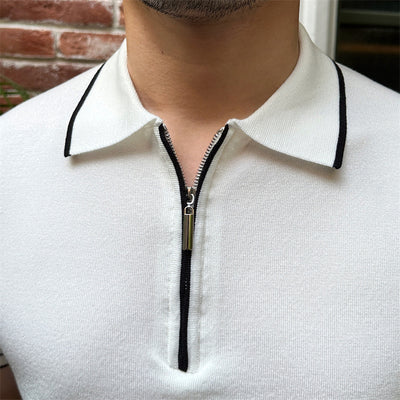 Camisa Casual de Punto con Solapa Transpirable para Hombre - Image 7