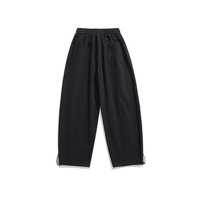 Pantalones Casuales Básicos de Color Sólido Estilo Retro Japonés - Image 3