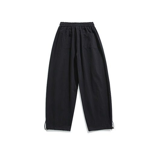 Pantalones Casuales Básicos de Color Sólido Estilo Retro Japonés - Image 3