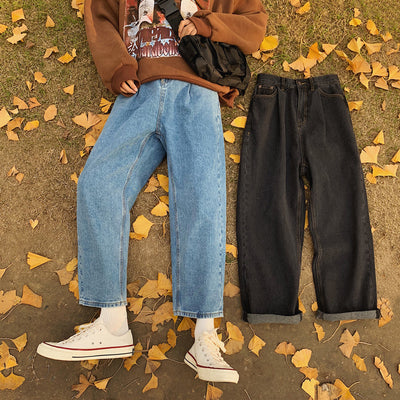 Jeans Retro Hombre Estilo Hong Kong Corte 9/10 Tendencia