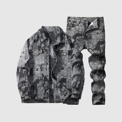 Chaqueta Denim Masculina Texturizada Estilo Americano para Primavera y Otoño