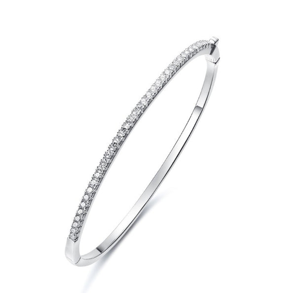 Pulsera Semirrígida de Moissanita en Oro Blanco 18K para Mujer - Image 3