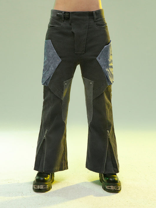 Pantalones Pana Estilo Locomotora con Corte Levemente Acampanado - Image 2