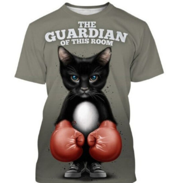 Playera para Hombre con Estampado 3D de Gatos Adorables