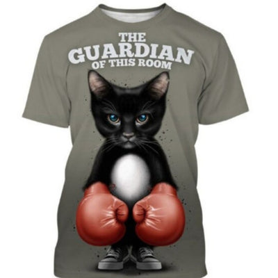 Playera para Hombre con Estampado 3D de Gatos Adorables