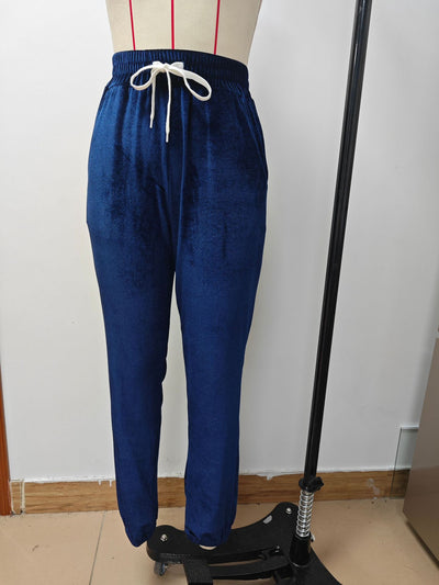 Pantalones Jogger de Terciopelo Estilo Coreano con Cintura Elástica para Mujer - Image 16
