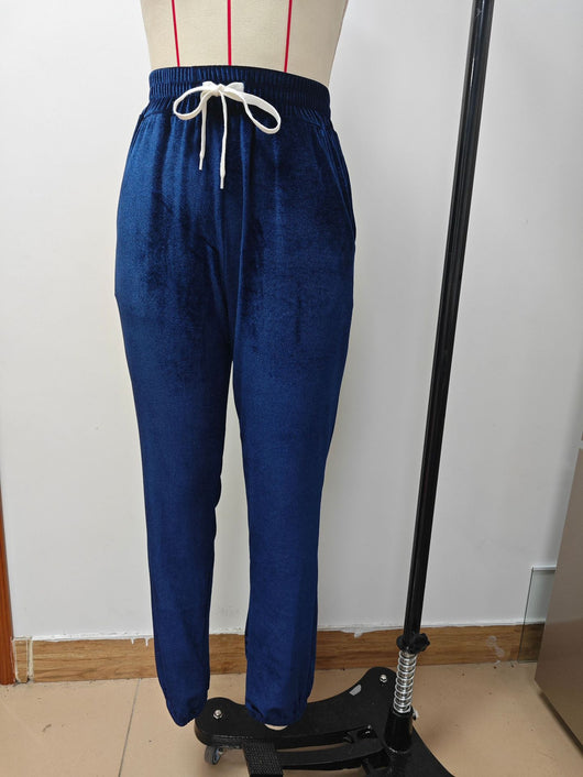 Pantalones Jogger de Terciopelo Estilo Coreano con Cintura Elástica para Mujer - Image 16