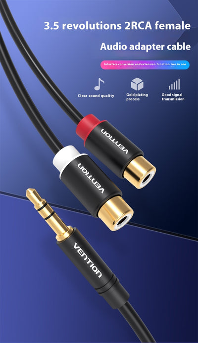 Cable de Audio 3.5mm con Conectores Giratorios Doble Lotus - Image 12