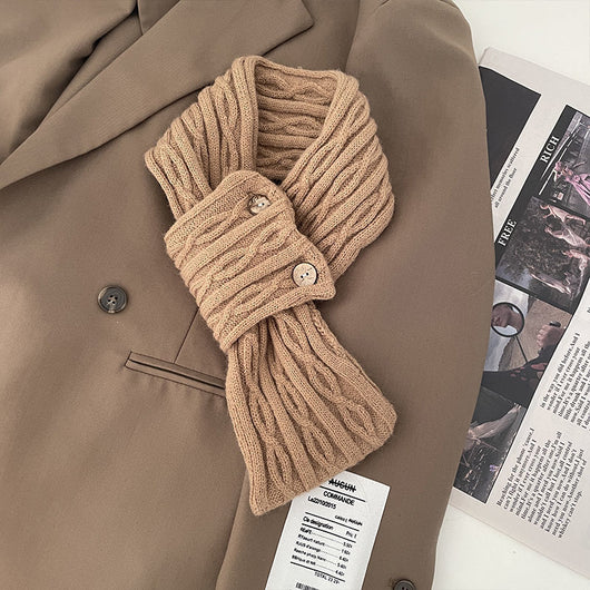 Pañuelo Liso Pequeño para Mujer - Estilo Coreano Otoño Invierno - Image 9