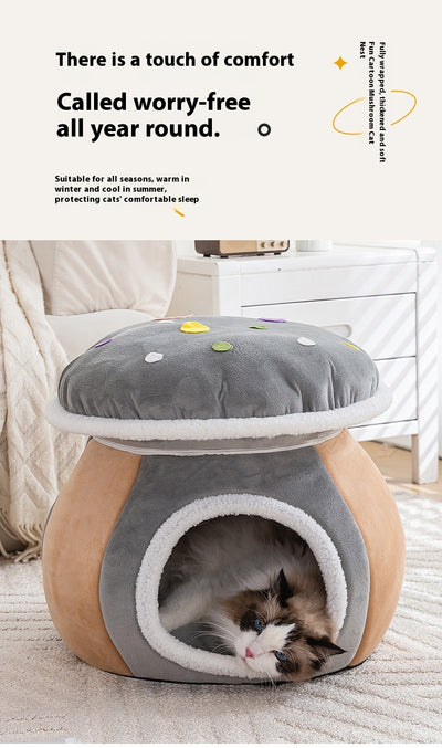 Nido Térmico Desmontable para Gatos y Conejos - Felpa Gruesa Invierno - Image 15