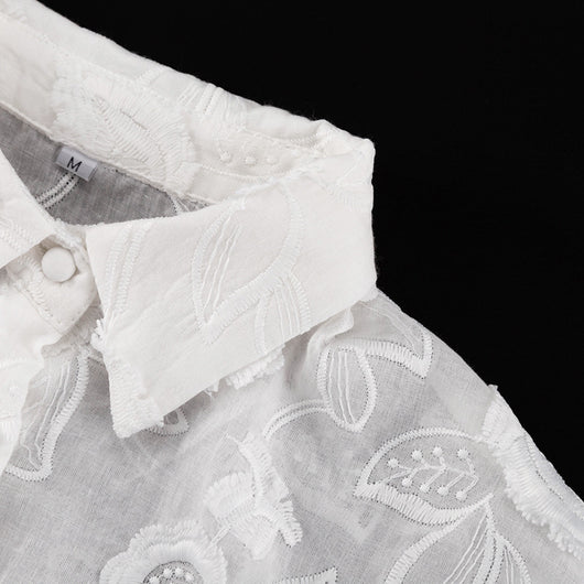 Conjunto Transparente con Bordados y Short de Talle Alto - Image 15
