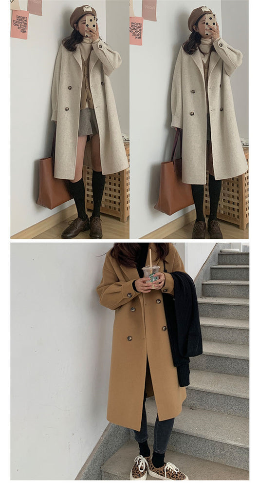 Abrigo de Lana Midi Mujer Acolchado Talla Pequeña - Image 12