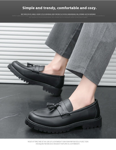 Zapatos de Cuero con Flecos para Hombre - Slip-on Versátil - Image 13