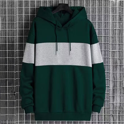 Sudadera con Capucha Patchwork Color Block para Hombre - Estilo Single Face - Image 10