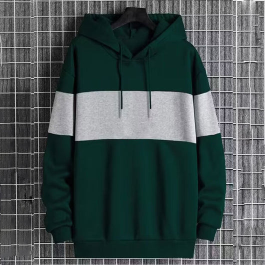 Sudadera con Capucha Patchwork Color Block para Hombre - Estilo Single Face - Image 10