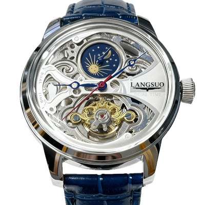 Reloj Automático Tourbillon con Fases Lunares y Diseño Calado - Image 5