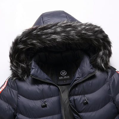 Abrigo Acolchado con Capucha Estilo Coreano para Hombre Otoño-Invierno - Image 7
