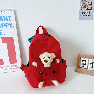 Mochila Escolar de Jardín de Infantes Osito Lindo de Dibujos Animados