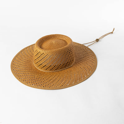 Sombrero de Paja Tejido con Encaje y Ala Ancha para Primavera y Verano - Image 3