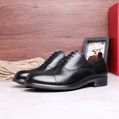 Zapatos de Hombre con Caña de Cuero Genuino Degradado y Cierre de Cordones - Image 9