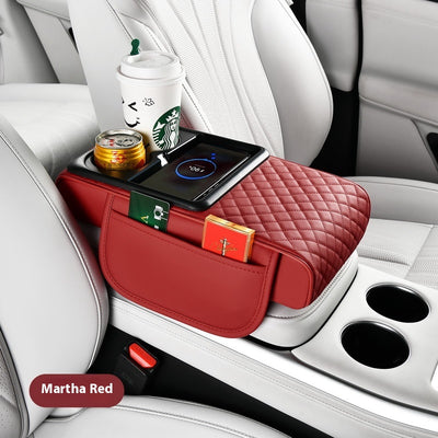 Caja Organizadora para Auto con Carga Inalámbrica Rápida y Soporte para Bebidas - Image 8