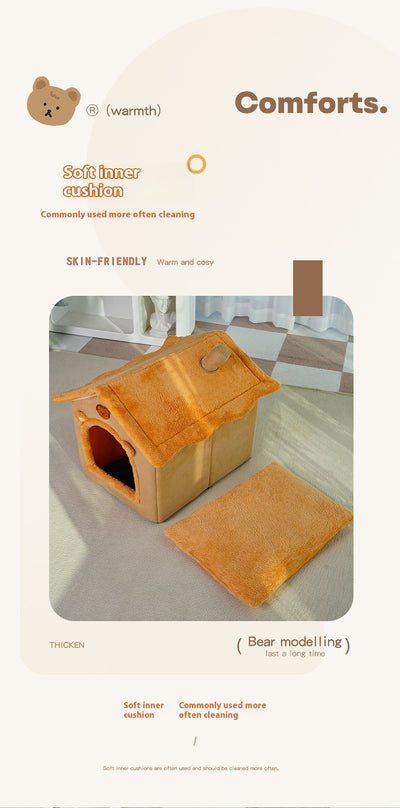 Cama Térmica para Mascotas - Casa Acogedora 4 Estaciones Desmontable y Lavable - Image 15