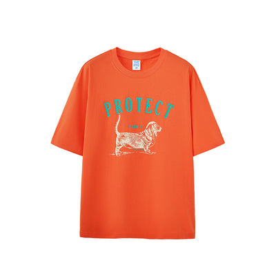 Camiseta Suelta Estampada con Diseño de Perro para Hombre - Image 5