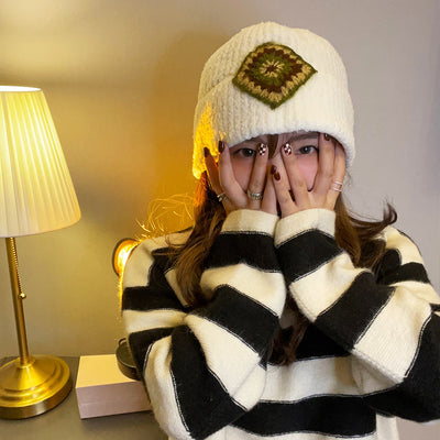 Gorro Tejido Retro para Mujer Otoño e Invierno - Image 2
