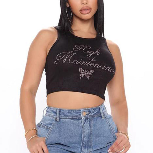 Chaleco Ajustado Mariposa Diamante para Mujer - Diseño Casual Moderno - Image 8