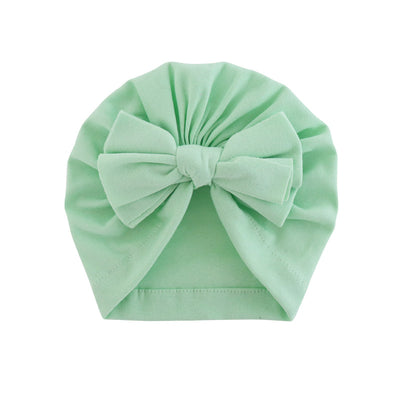 Turbante con Capucha y Moño - Gorro Elegante de Color Liso - Image 29