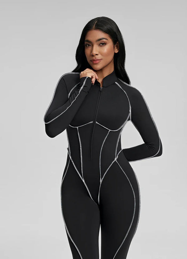 Traje de Yoga Deportivo Entallado con Diseño Asimétrico y Soporte de Pecho - Image 6