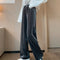 Calça Palazzo de Veludo Dourada Plus Size - Cintura Alta Feminina Outono Inverno
