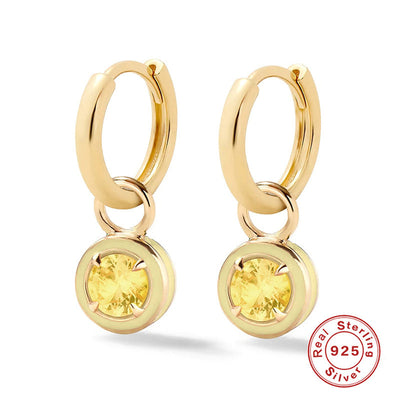 Aretes de Plata 925 con Cristales de Colores - Image 8