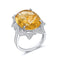 Women's Simple And Natural Grande Citrine Ring Blanco No6