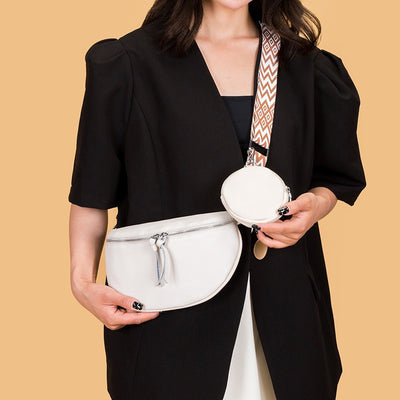 Bolso Crossbody de Cuero Genuino para Mujer - Bolsa de Cintura Elegante y Versátil - Image 4