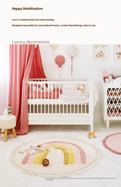 Tapete Redondo con Borlas para Cuarto Infantil - Image 9