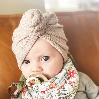 Gorro de Bebé Waffle Liso con Elástico Ajustable