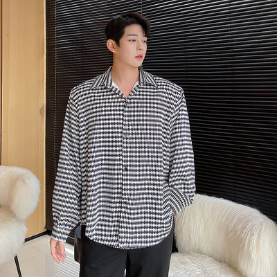 Camisa Suelta Coreana de Manga Larga para Hombre - Image 5