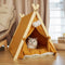 Casa Carpa para Gatos con Arenero Removible y Lona Lavable