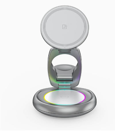Estación de Carga Inalámbrica 3 en 1 para Smartphone, Reloj y Auriculares - Image 19