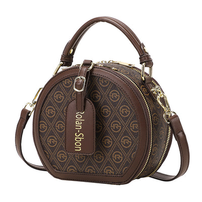 Bolso Redondo Retro Vintage - Cartera Compacta para Diario - Image 6
