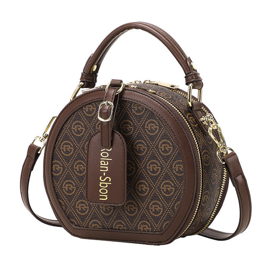 Bolso Redondo Retro Vintage - Cartera Compacta para Diario - Image 6