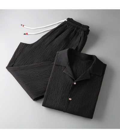 Conjunto Deportivo Casual Hombre Manga Corta Estilo Chino Premium - Image 12